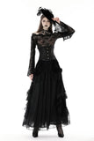 Gothic sexy off shoulder lace T-shirt TW508