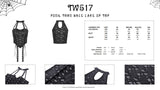 Punk torn hole lace up top TW517