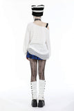 Rebel girl white loose pin tops TW573