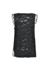 Black Distressed Graphic Tank Top TW582