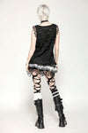 Black Distressed Graphic Tank Top TW582