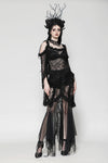 Gothic Romantic Lace Flare Sleeve Top TW623