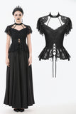 Gothic Lace High-Collar Top TW632
