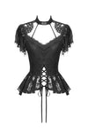 Gothic Lace High-Collar Top TW632