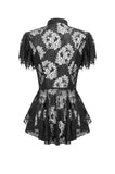 Gothic Lace High-Collar Top TW632