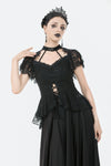 Gothic Lace High-Collar Top TW632