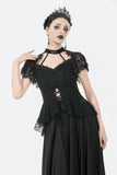 Gothic Lace High-Collar Top TW632