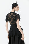 Gothic Lace High-Collar Top TW632