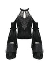 Gothic Court Lace Teardrop Cutout Top TW660