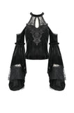 Gothic Court Lace Teardrop Cutout Top TW660