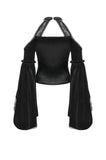 Gothic Court Lace Teardrop Cutout Top TW660