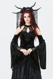 Gothic Court Lace Teardrop Cutout Top TW660