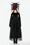 Gothic Court Lace Teardrop Cutout Top TW660