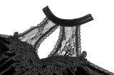 Gothic Court Lace Teardrop Cutout Top TW660
