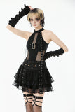 Punk Mesh Panel Knit Top TW662
