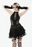Punk Mesh Panel Knit Top TW662
