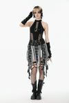 Punk Mesh Panel Knit Top TW662