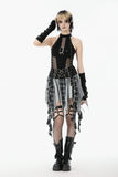 Punk Mesh Panel Knit Top TW662