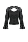 Gothic Butterfly Mesh Top with Stand Collar TW666