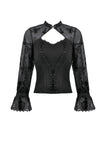 Gothic Butterfly Mesh Top with Stand Collar TW666