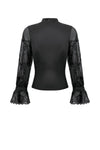 Gothic Butterfly Mesh Top with Stand Collar TW666