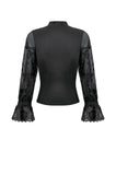 Gothic Butterfly Mesh Top with Stand Collar TW666