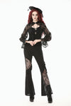 Gothic Butterfly Mesh Top with Stand Collar TW666