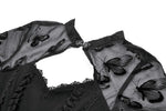 Gothic Butterfly Mesh Top with Stand Collar TW666