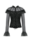 Gothic Rose Sheer Court Top TW670