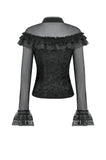 Gothic Rose Sheer Court Top TW670