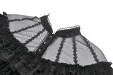 Gothic Rose Sheer Court Top TW670
