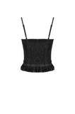 Black Lace Court Lace-Up Camisole TW672
