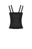 Punk Metal Distressed Knit Lace-Up Vest TW674