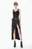 Punk Metal Distressed Knit Lace-Up Vest TW674