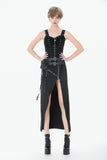 Punk Metal Distressed Knit Lace-Up Vest TW674