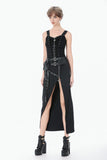 Punk Metal Distressed Knit Lace-Up Vest TW674