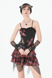 Punk Plaid Cross Strap Top TW676