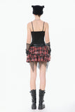 Punk Plaid Cross Strap Top TW676