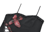 Punk Plaid Cross Strap Top TW676