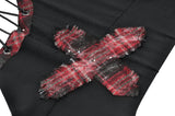 Punk Plaid Cross Strap Top TW676
