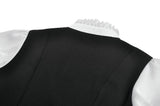 Court-Style Black White Lace Blouse TW677