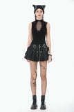 Punk Coffin Mesh Panel Top TW680