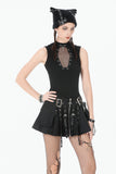 Punk Coffin Mesh Panel Top TW680