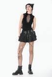 Punk Coffin Mesh Panel Top TW680
