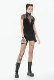 Dark Punk Mesh Chain Top TW682
