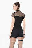 Dark Punk Mesh Chain Top TW682