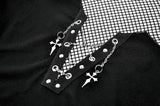 Dark Punk Mesh Chain Top TW682