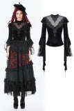 Gothic Velvet Lace High-Neck Top TW685
