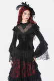 Gothic Velvet Lace High-Neck Top TW685