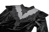 Gothic Velvet Lace High-Neck Top TW685